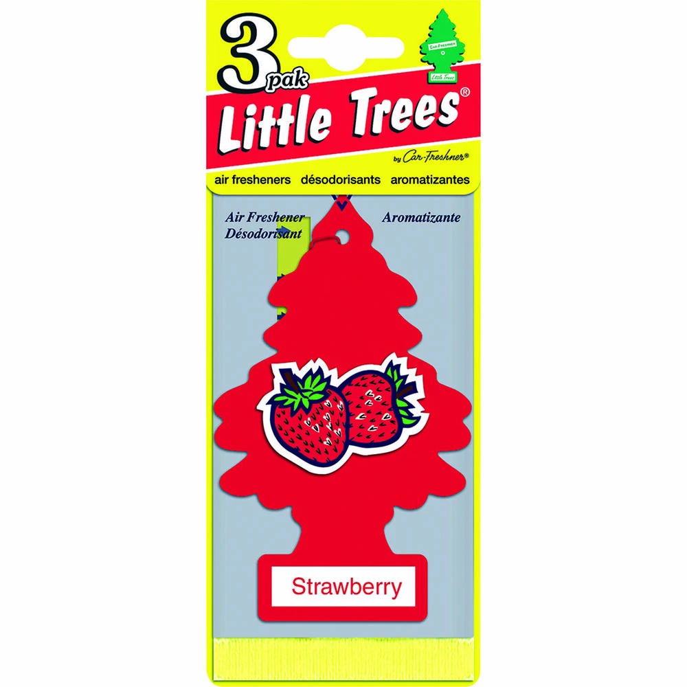 Little Trees Air Freshener - Strawberry 3 Pack 3 Little Trees Air Freshener - Strawberry 3 Pack