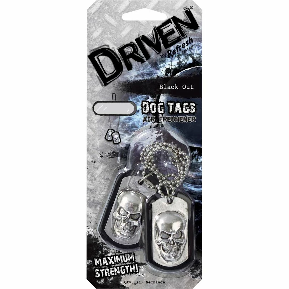 Driven Dog Tag Air Freshener - Black Out 3 Driven Dog Tag Air Freshener - Black Out