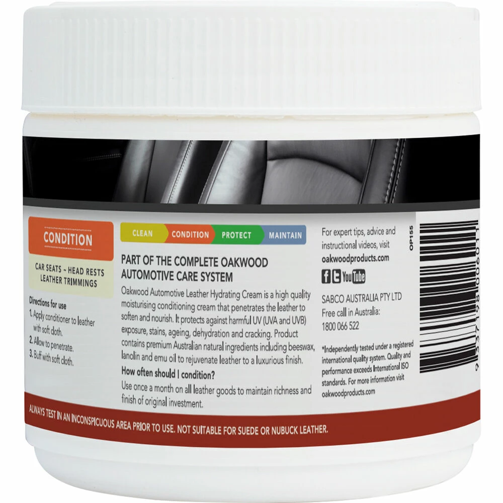 Oakwood Leather Care Hydrating Cream - 350mL 4 Oakwood Leather Care Hydrating Cream - 350mL - Image 2